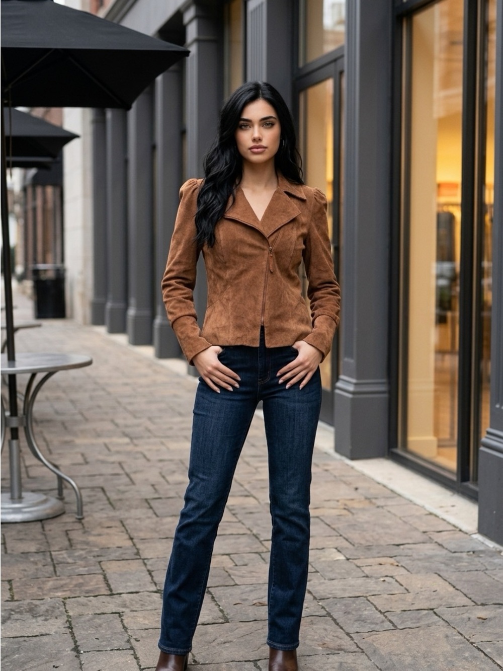 One of a Kind Versace Couture Suede Jacket